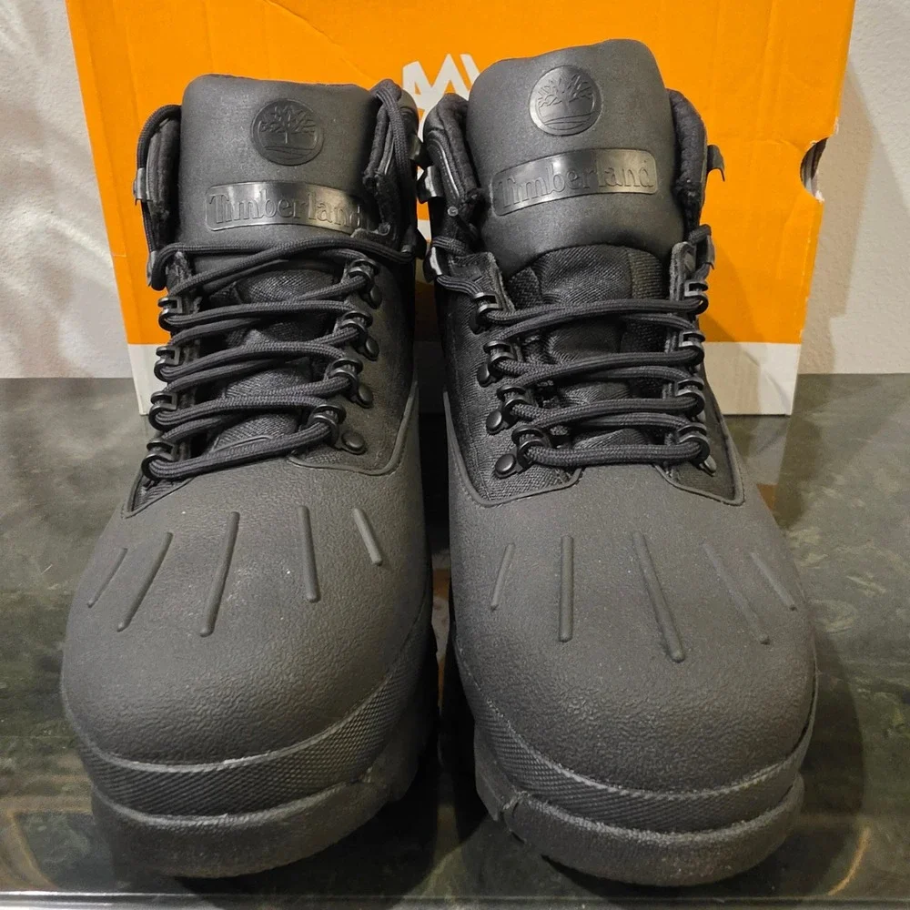 Timberland Mens Euro‎ Hiker Shell Toe Boots Black Waterproof A631F 10